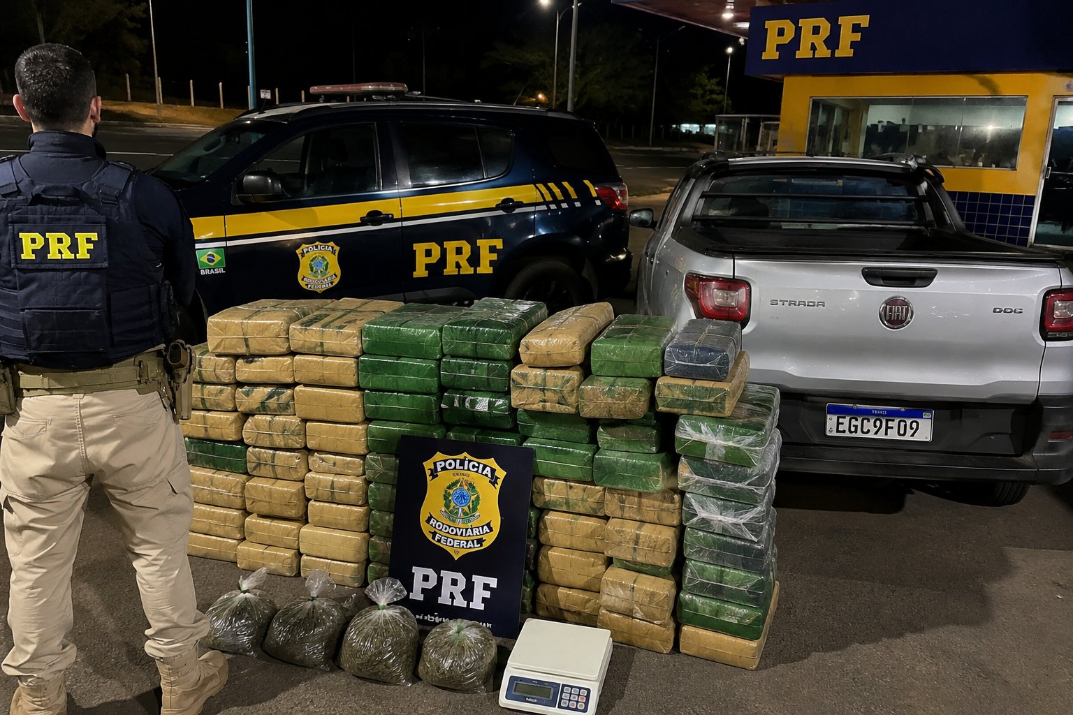 PRF apreende mais de 500 kg de maconha e 4 kg de skunk em Sidrolândia