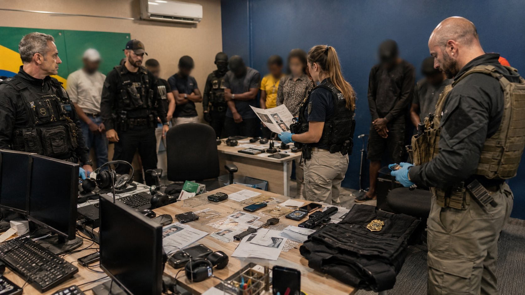 Interpol descobre falsa delegacia da PF brasileira na África e prende 82 suspeitos