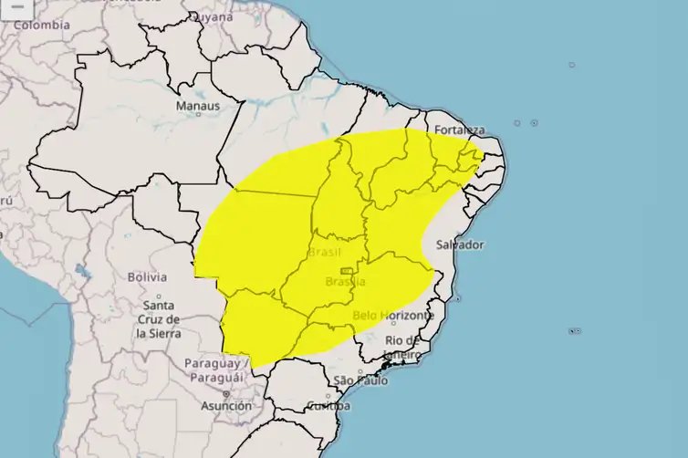 Alerta amarela para baixa umidade - Foto: Inmet