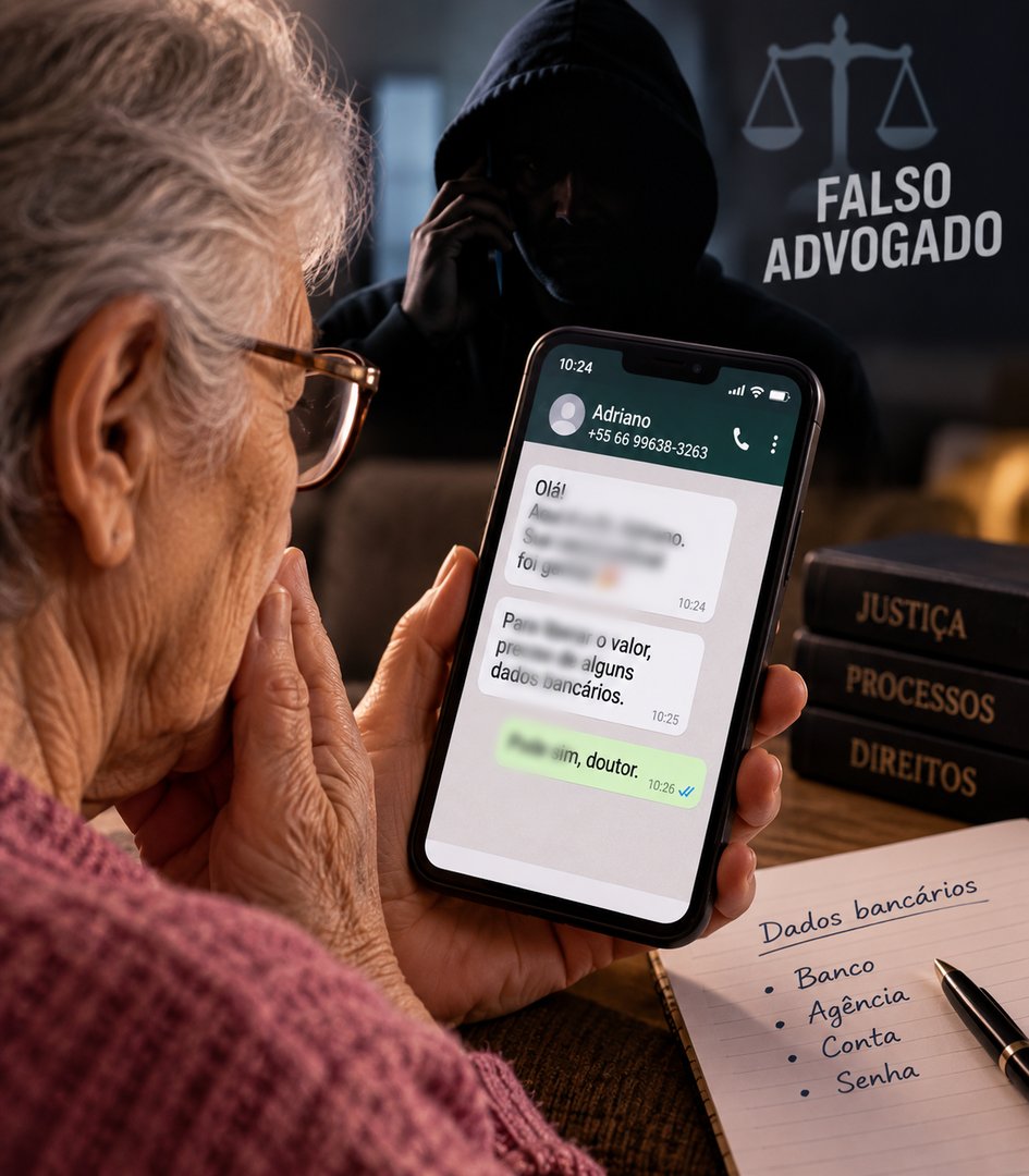 Golpe do falso advogado faz nova vítima em Sidrolândia; idosa perde R$ 800