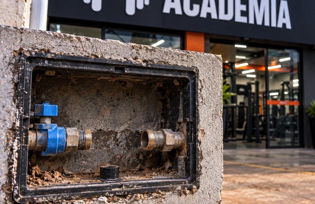Academia tem hidrômetro furtado no Bairro São Bento, em Sidrolândia