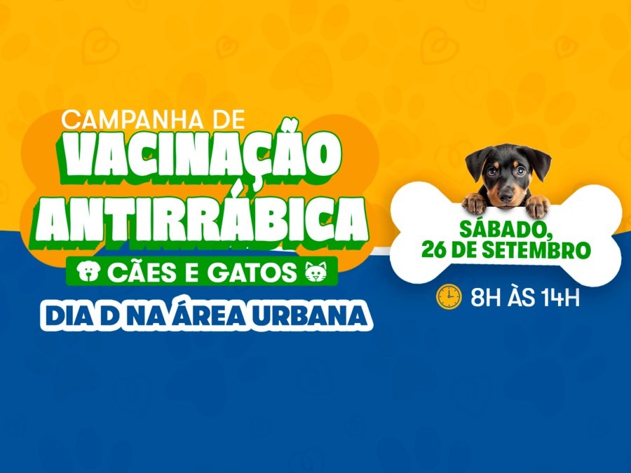 Dia D da vacinação antirrábica terá 12 pontos neste sábado em Sidrolândia