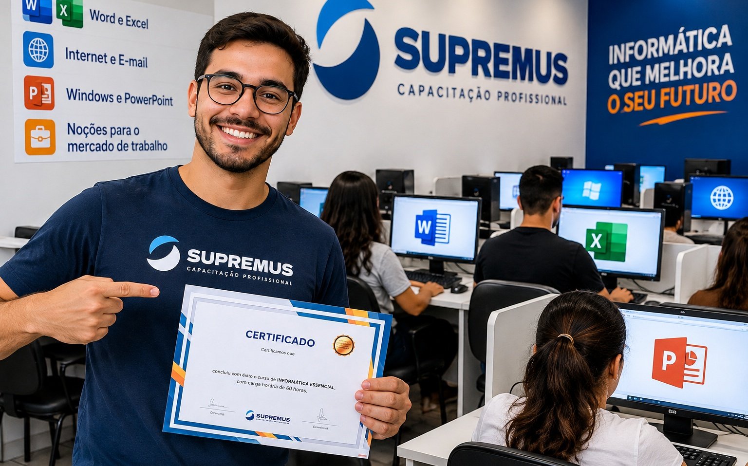 Supremus oferece curso presencial de informática para quem busca qualificação profissional em Sidrolândia