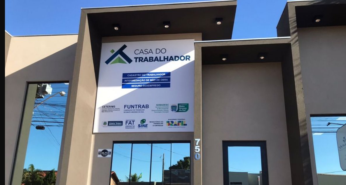 Casa do Trabalhador divulga 21 oportunidades em Sidrolândia nesta quarta-feira
